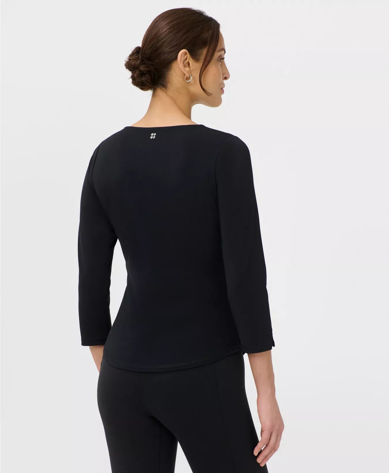 Ultimate Studio Yoga 3/4 Sleeve T-Shirt in Black