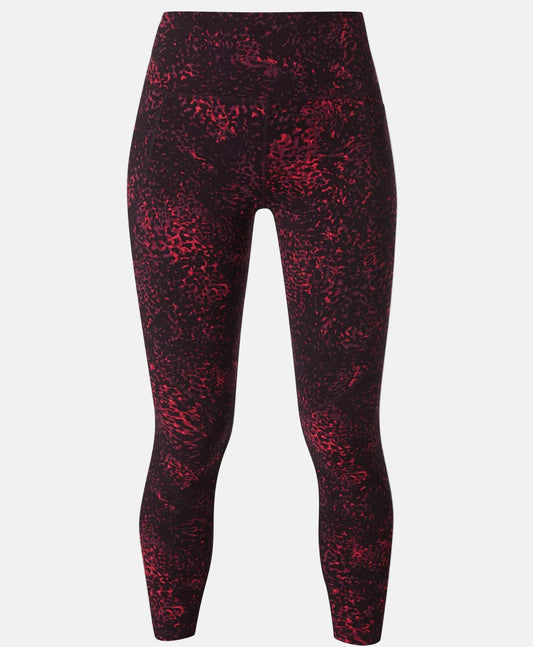 Power 7/8 Gym Leggings in Red Tortoise Print