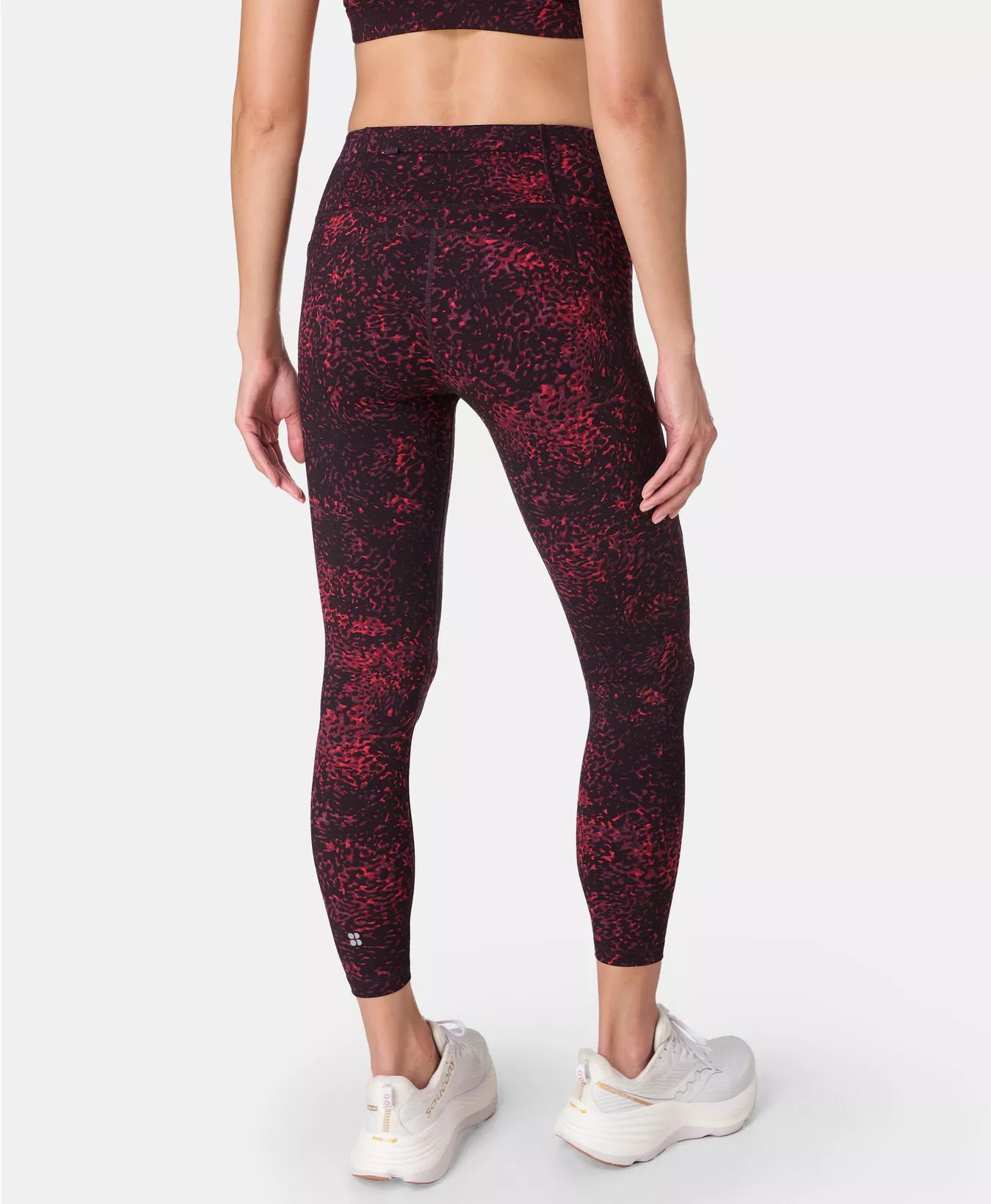 Power 7/8 Gym Leggings in Red Tortoise Print