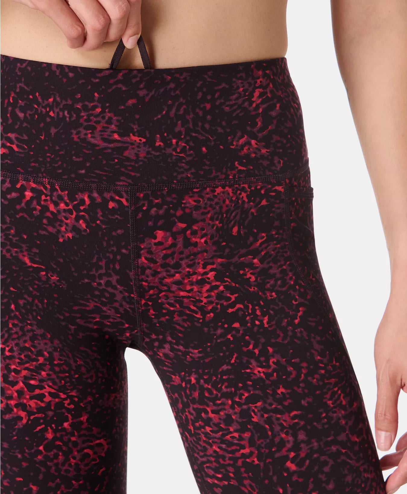 Power 7/8 Gym Leggings in Red Tortoise Print