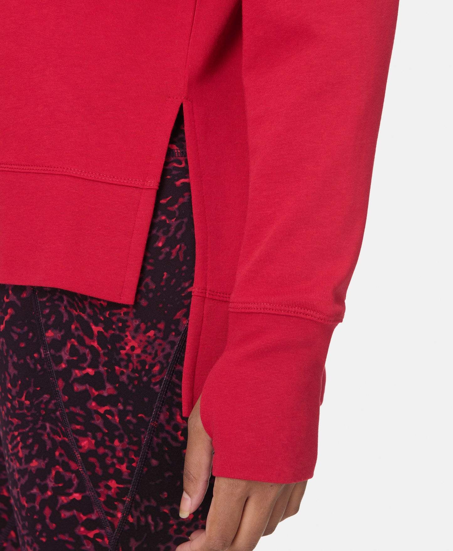After Class Longline Sweatshirt in Pepper Red