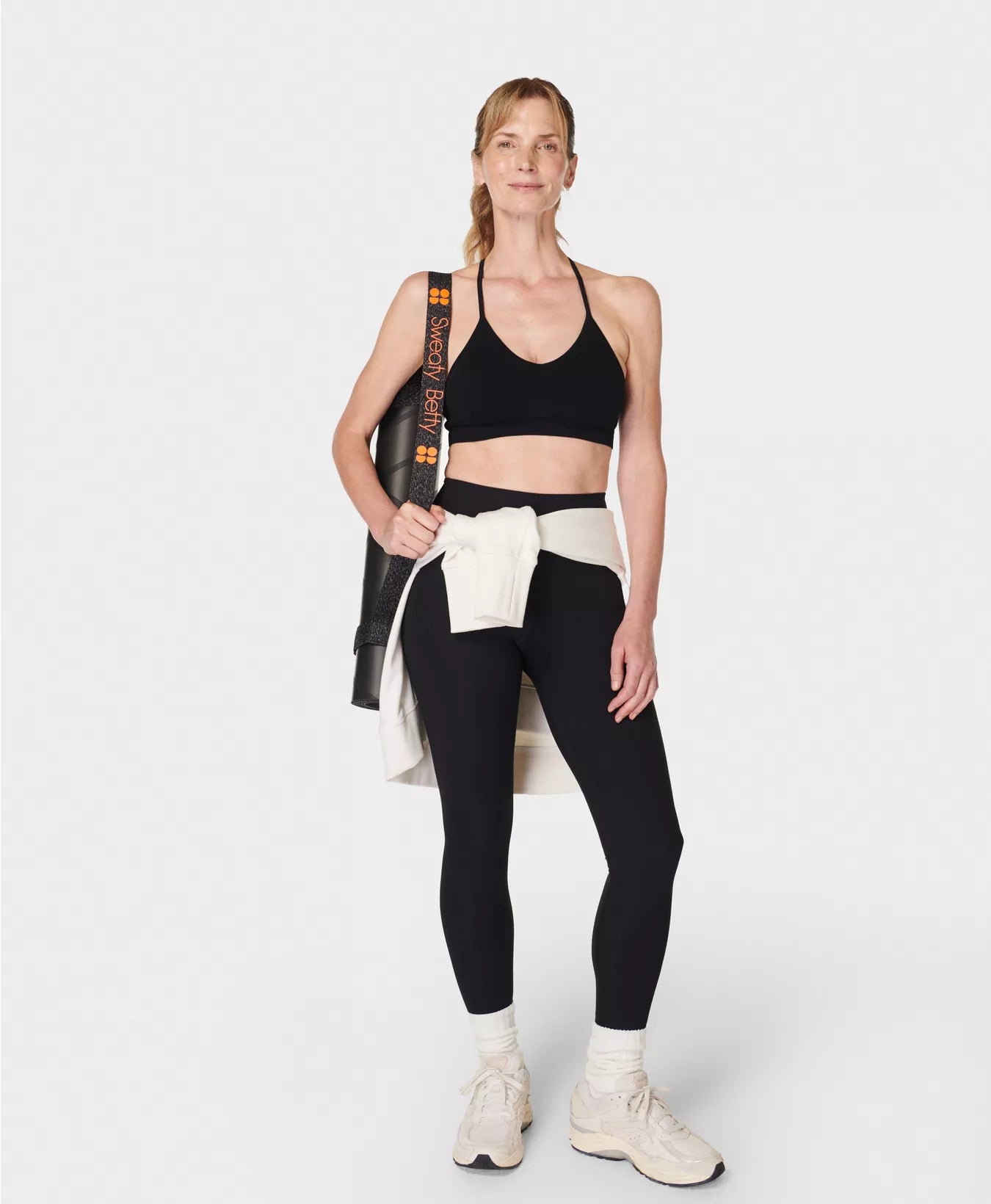 Glow Rib 7/8 Leggings in Black