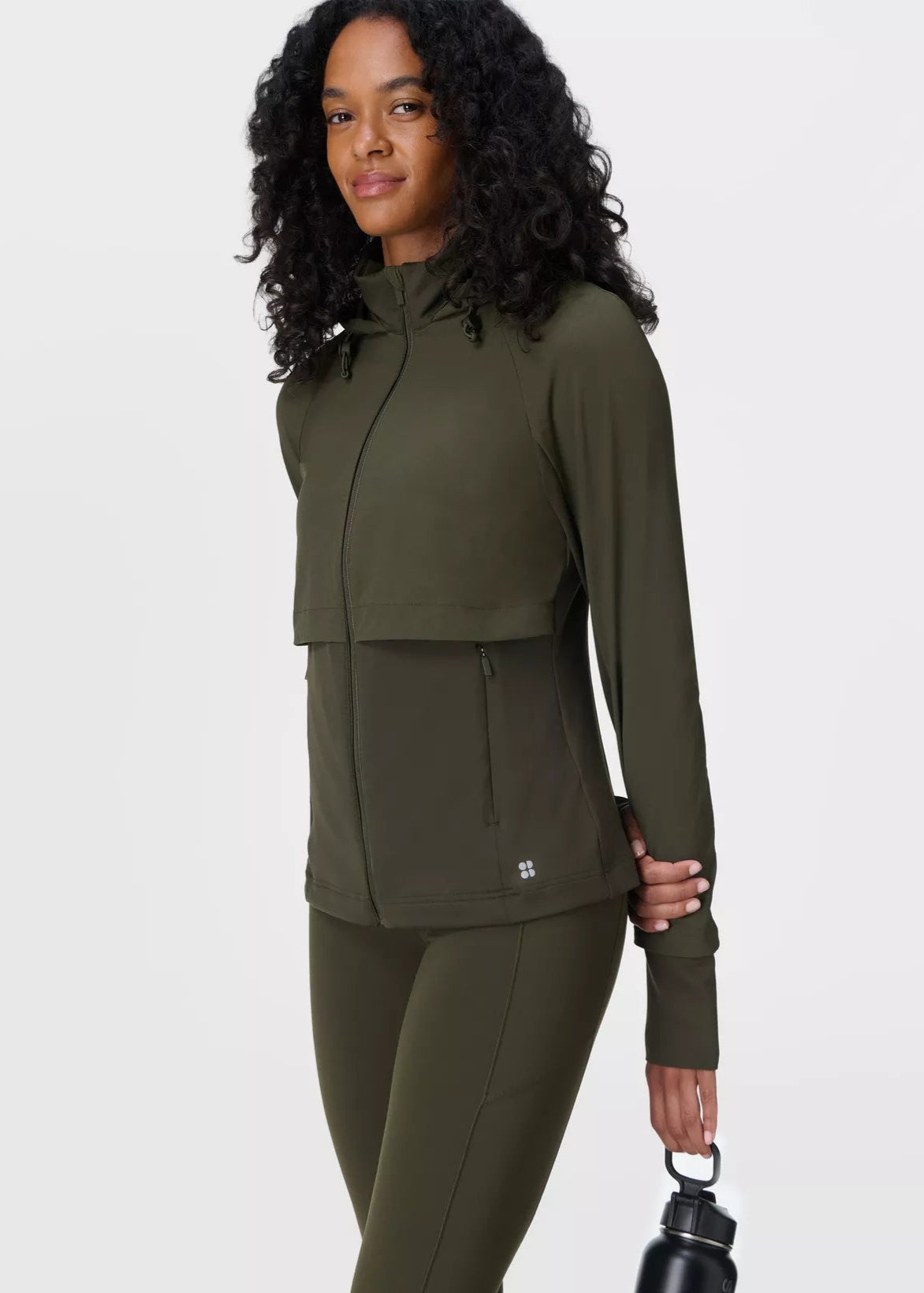 Pro Run Water Resistant Run Jacket in Nori Green