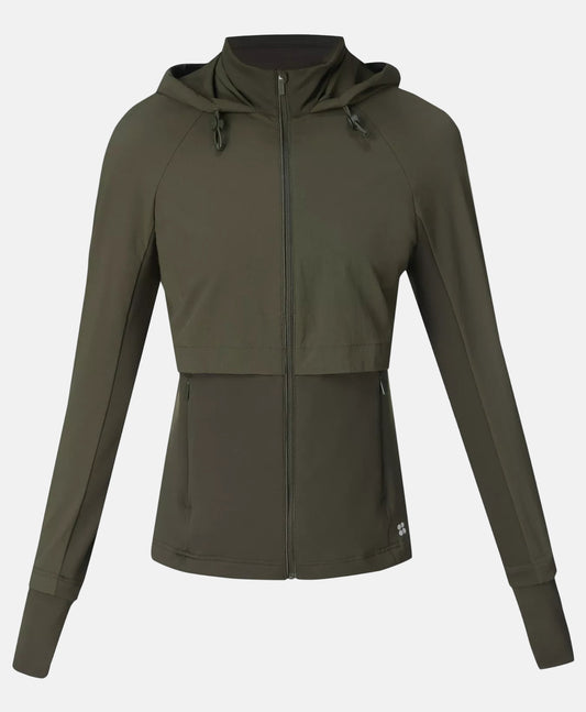 Pro Run Water Resistant Run Jacket in Nori Green