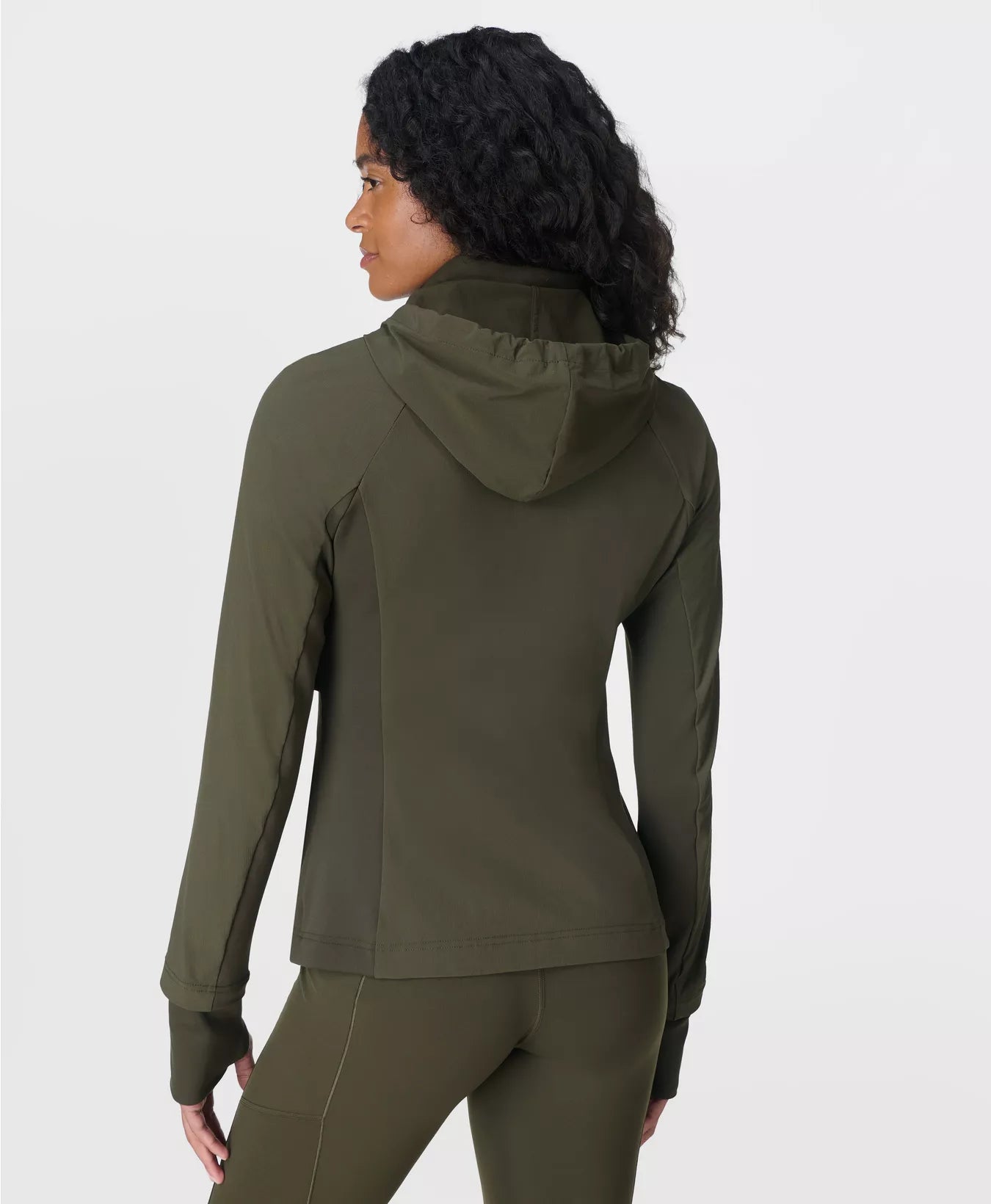 Pro Run Water Resistant Run Jacket in Nori Green