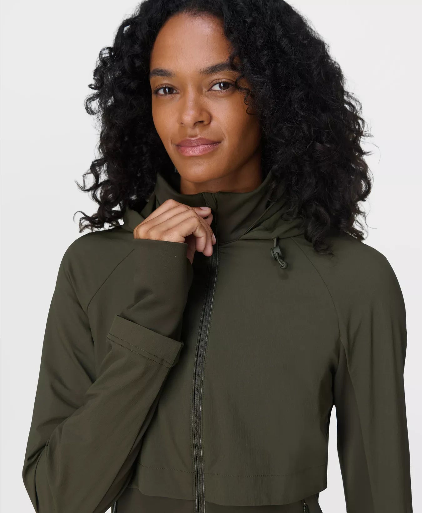 Pro Run Water Resistant Run Jacket in Nori Green