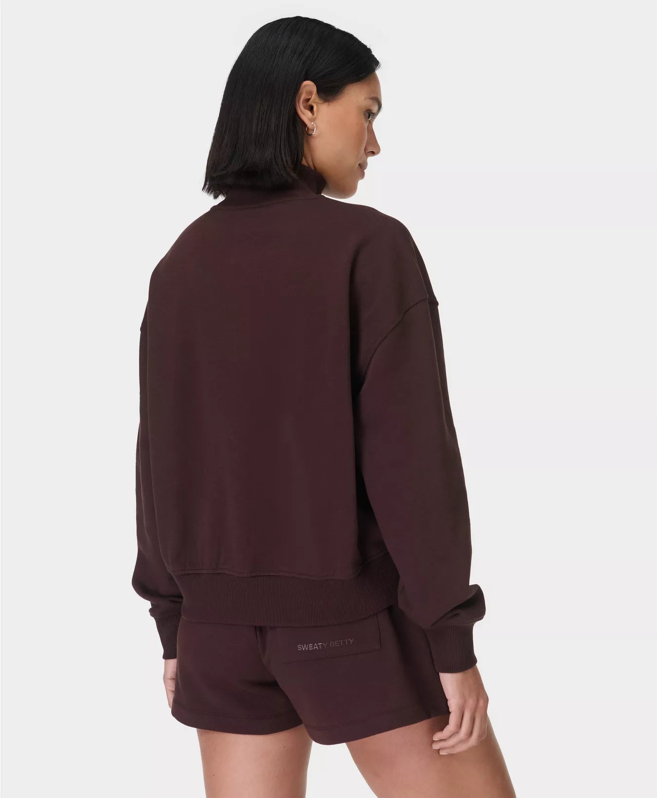 Revive crop half zip - sable brown - Sweaty Betty