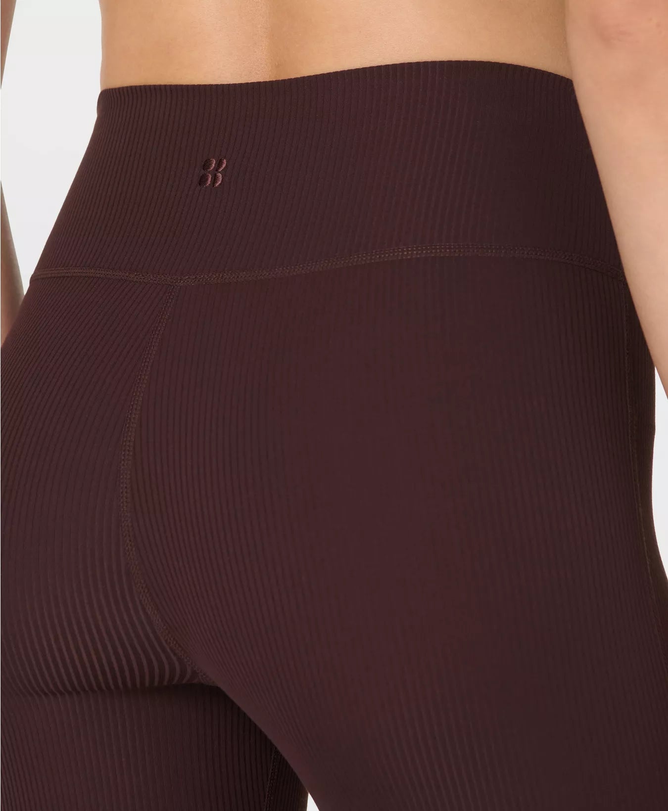 Glow Flex Rib 32" Flare Trousers in Sable Brown