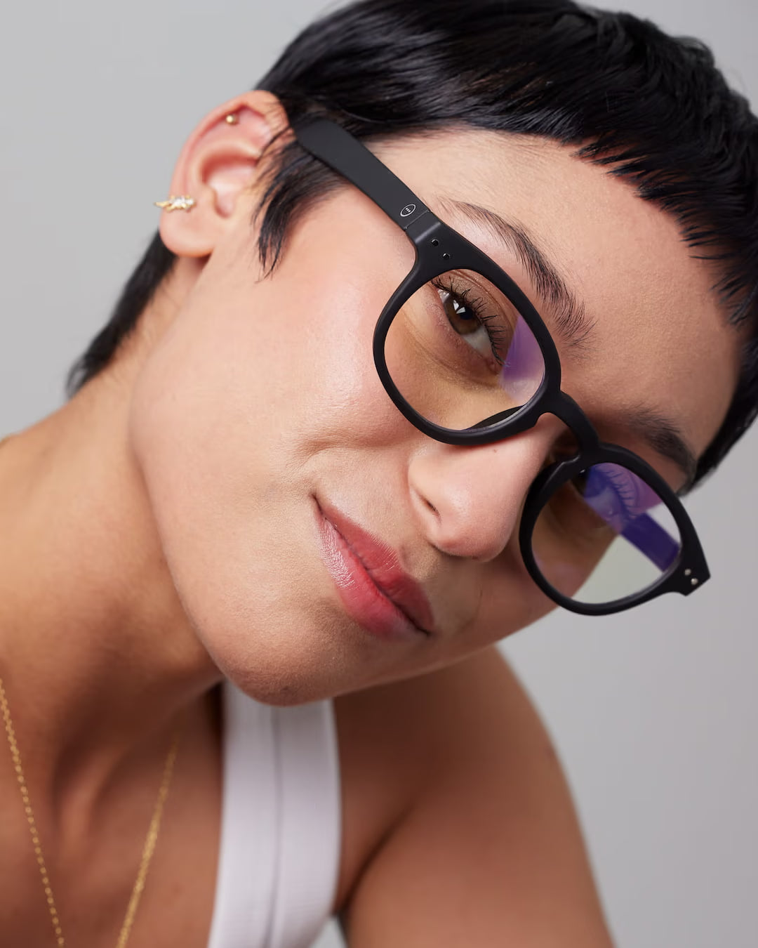 #C Screen Glasses in Black