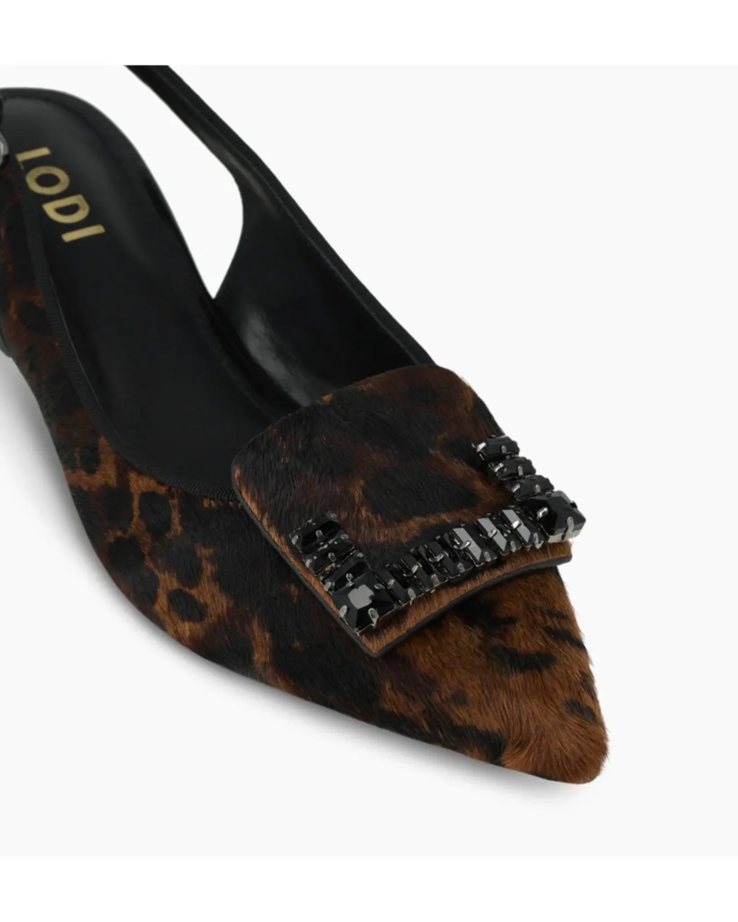 Rinola Slingback in Pony Leopard