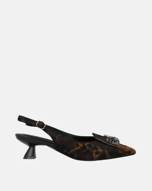 Rinola Slingback in Pony Leopard
