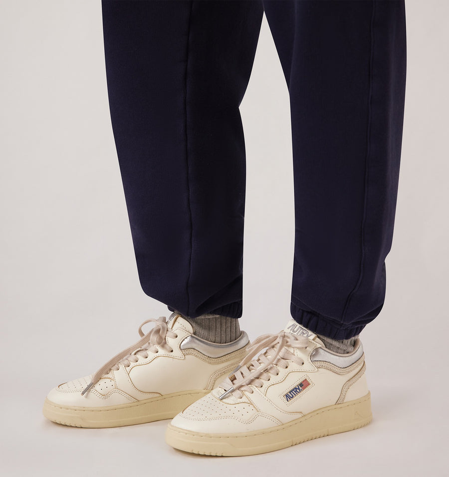 Med-Way Sneakes in Leather Color Marshmallow and Silver