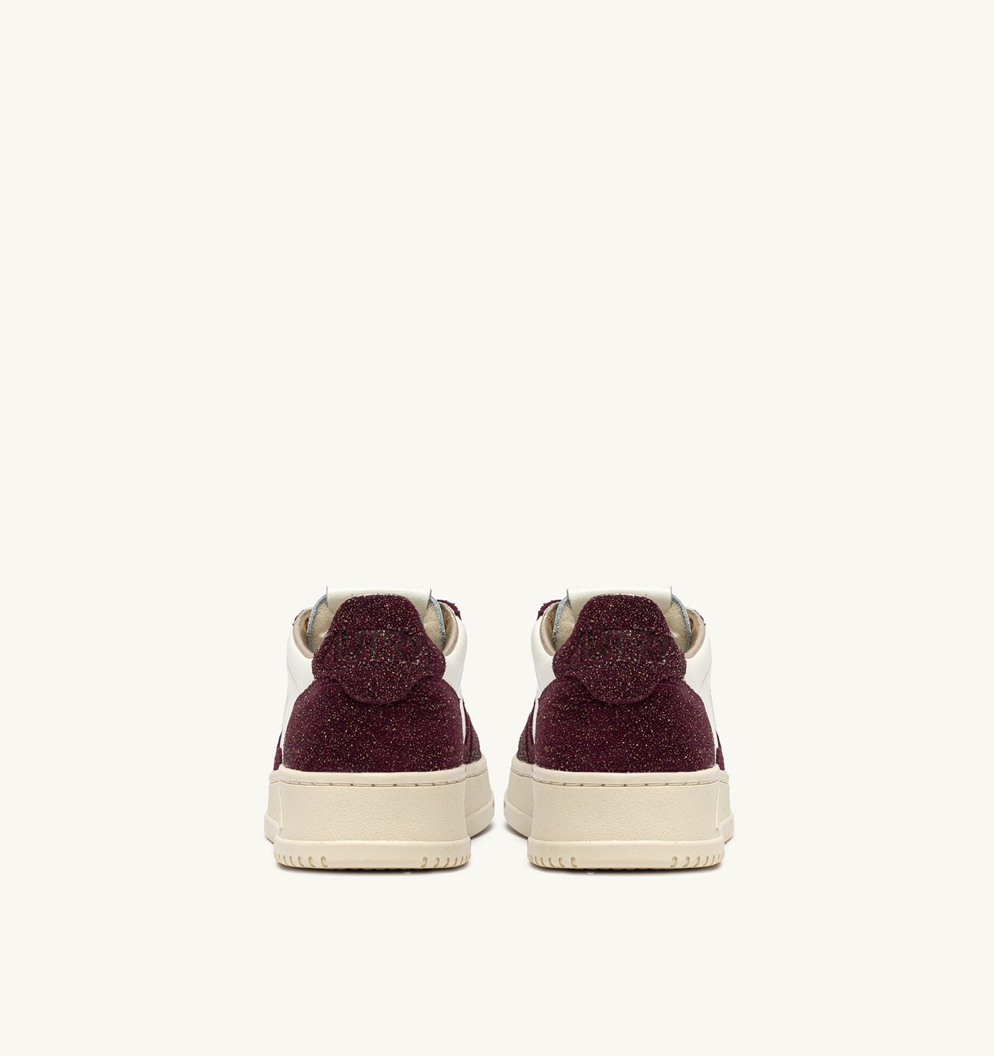 Medalist Low Sneakers in Marshmallow and Amarone Glitter