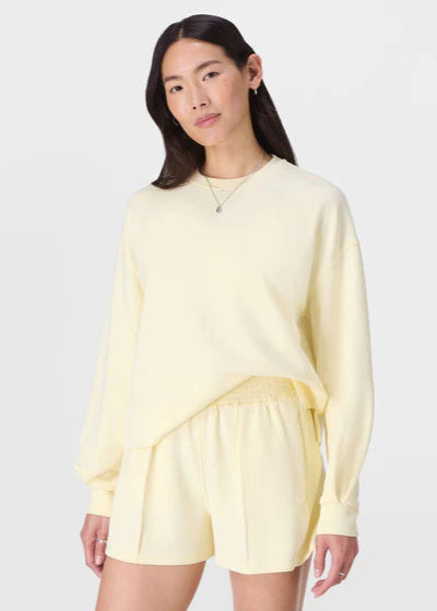 SAND WASH CLOUDWEIGHT SWEATSHIRT - BUTTERCREAM - SWEATY BETTY