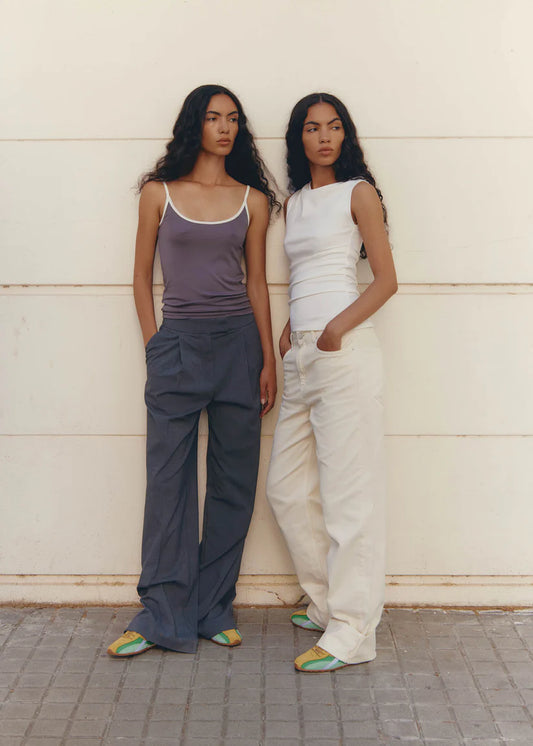 TB304 Nylon Leather Sneakers in Green