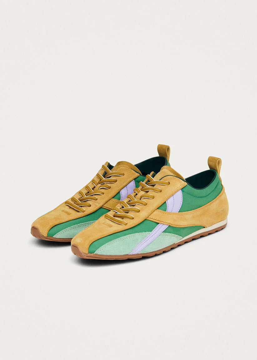 TB304 Nylon Leather Sneakers in Green