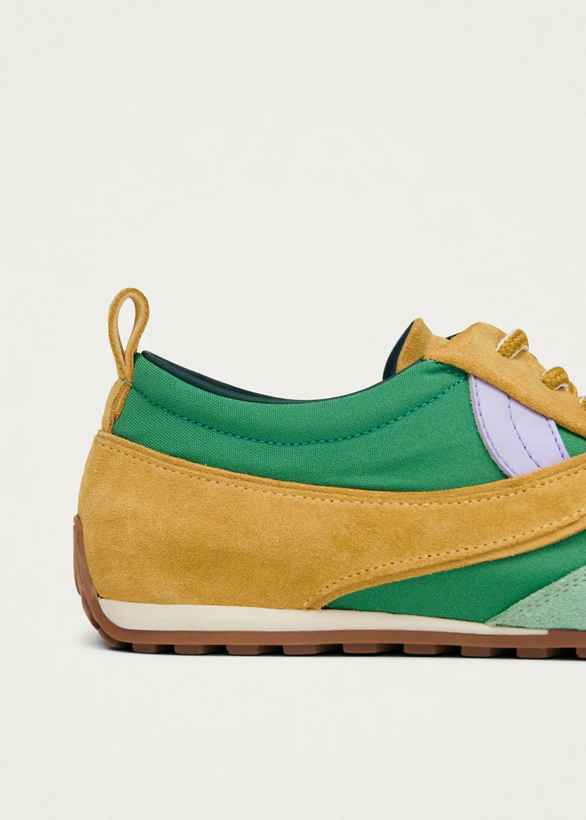 TB304 Nylon Leather Sneakers in Green