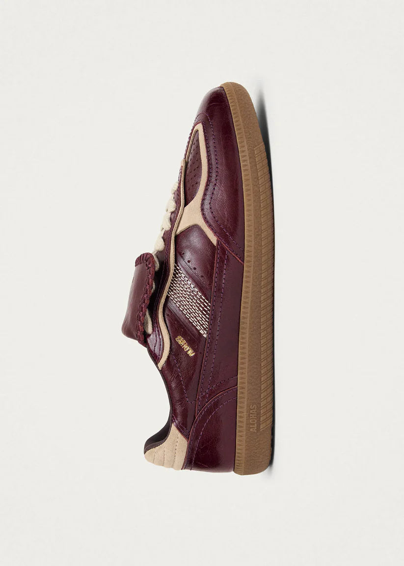 TB490 Club Patent Leather Sneakers in Deep Burgundy