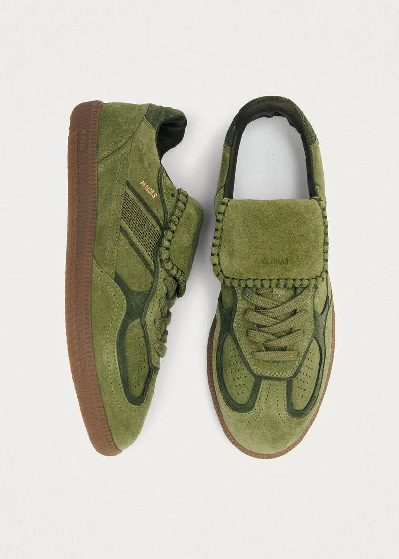 TB490 Club Suede Sneakers in Green Leather