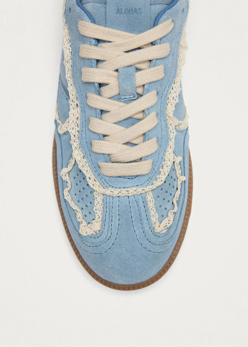 TB490 Rife Cornflower Sneakers in Blue Cream Leather