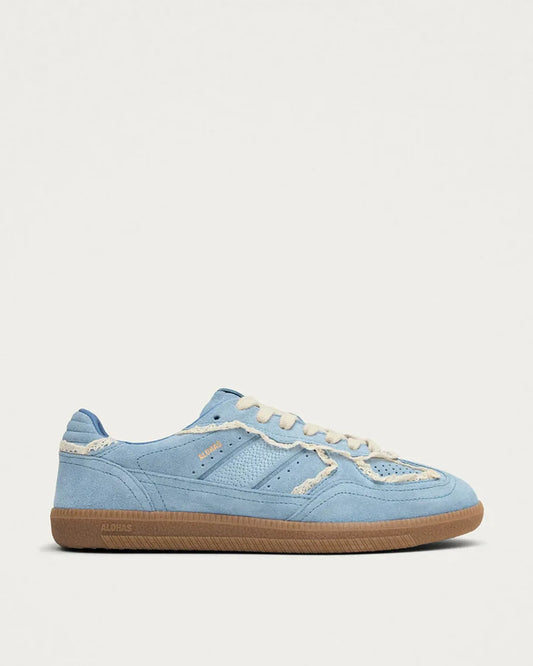 TB490 Rife Cornflower Sneakers in Blue Cream Leather