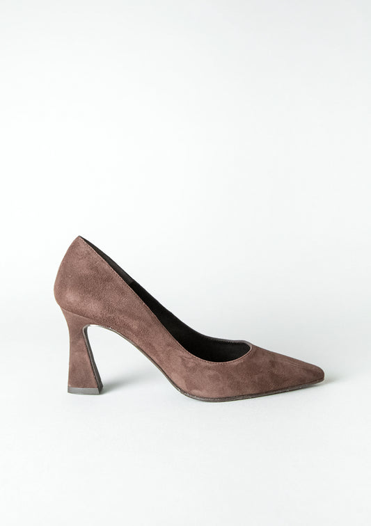 Roa Heels in Chocolate Brown Suede