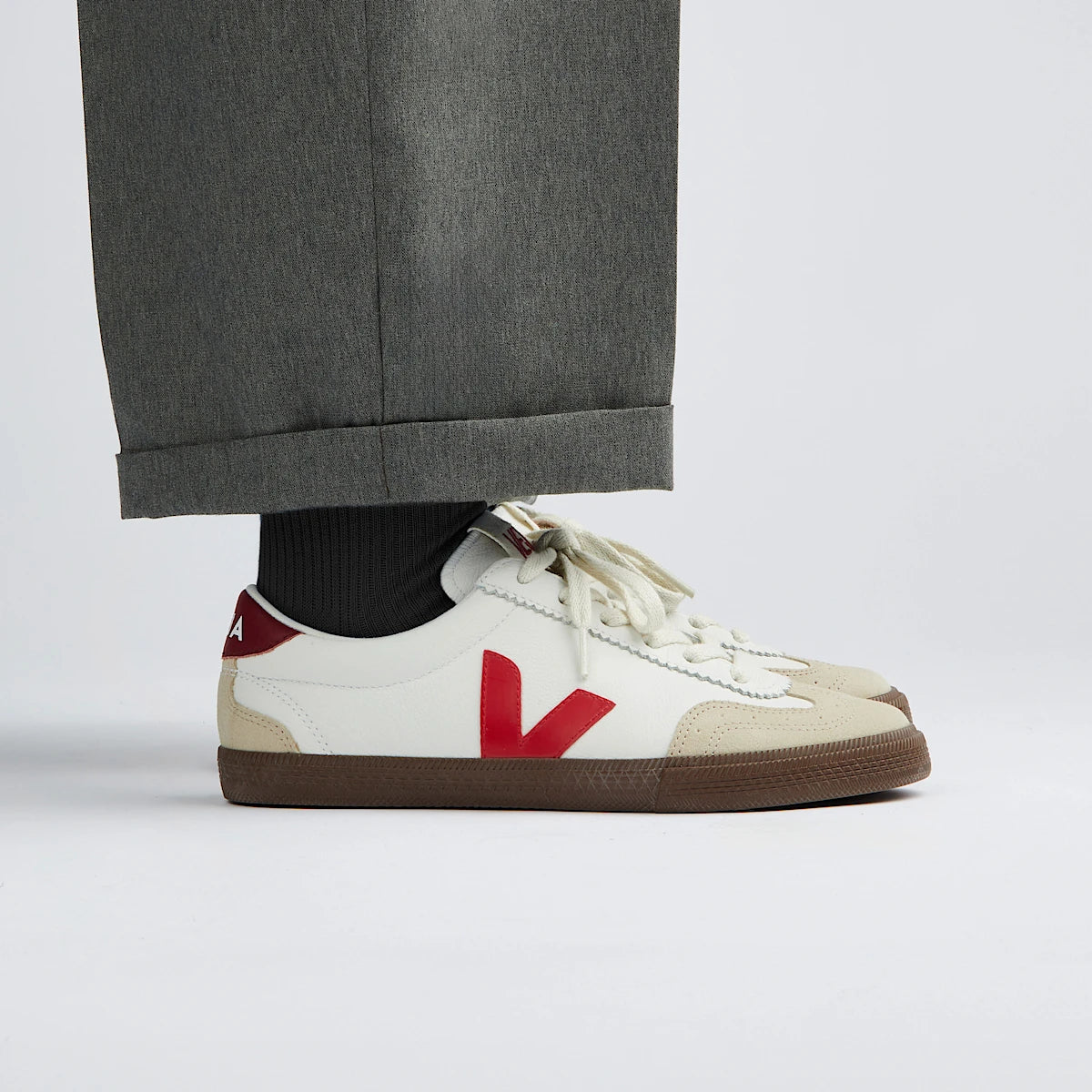Volley Sneaker in White Pekin Bark