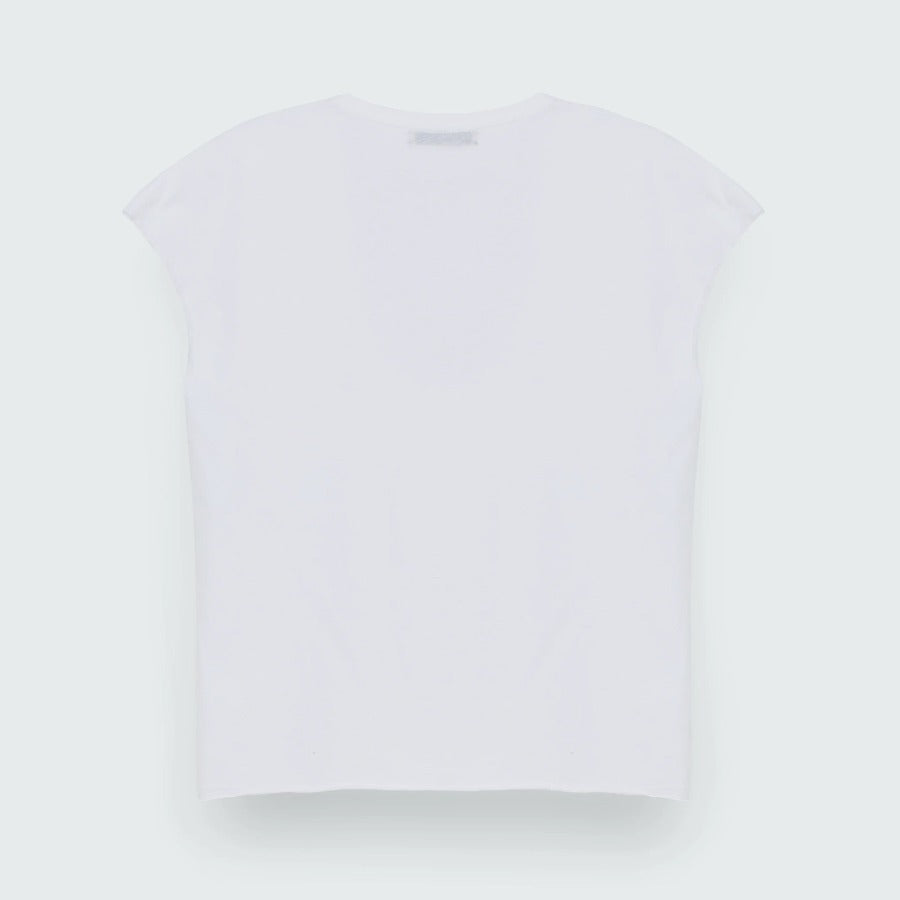 TOGETHERNESS V-NECK TEE - PURE WHITE